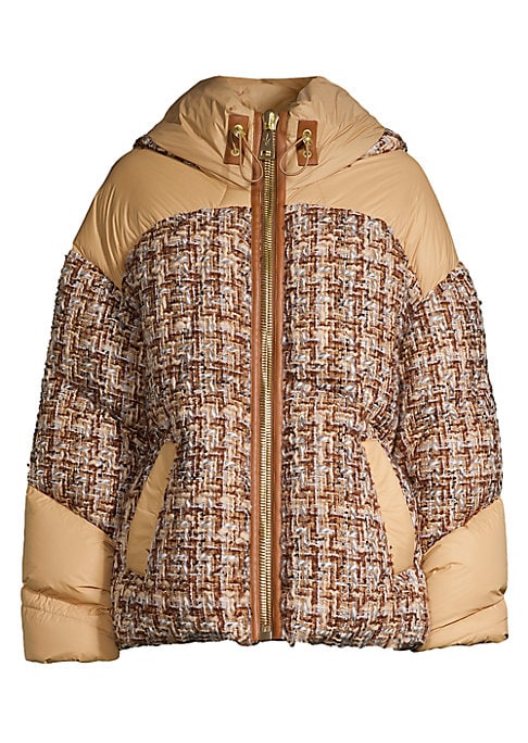 Chic Tweed Puffer Jacket