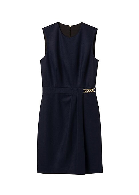 Draped Chainlink Sheath Dress