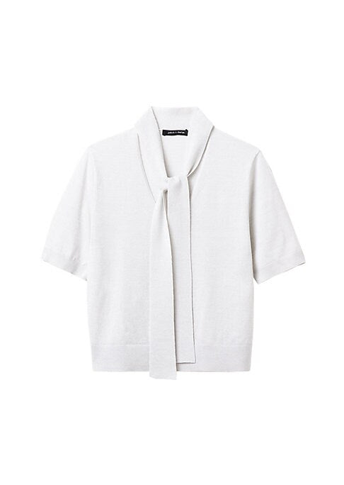 Textured Tie Neck Blouse