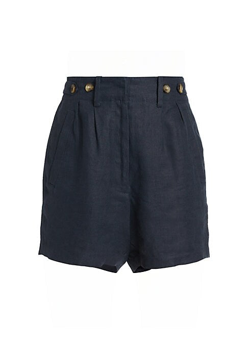 Linen Pleat Trouser Shorts