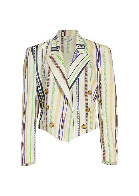Striped Linen Blend Blazer