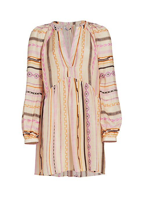 Striped Voile Mini Dress