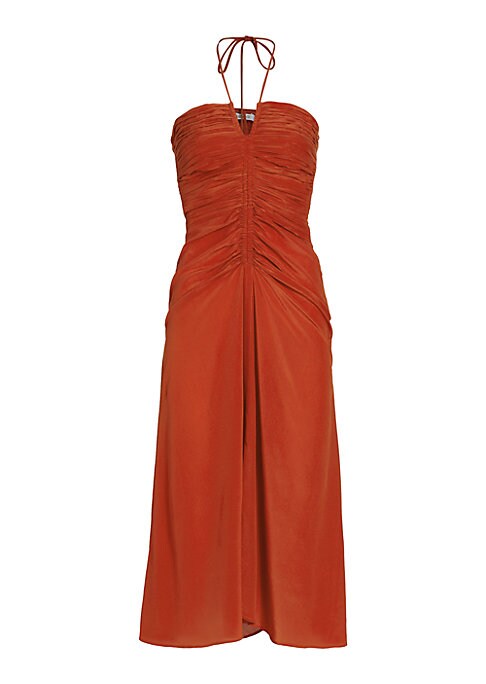 Silk A-Line Halter Dress