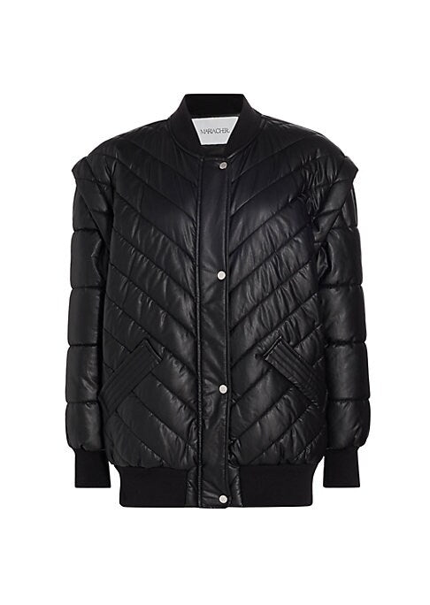 Chic Vegan Leather Bomber