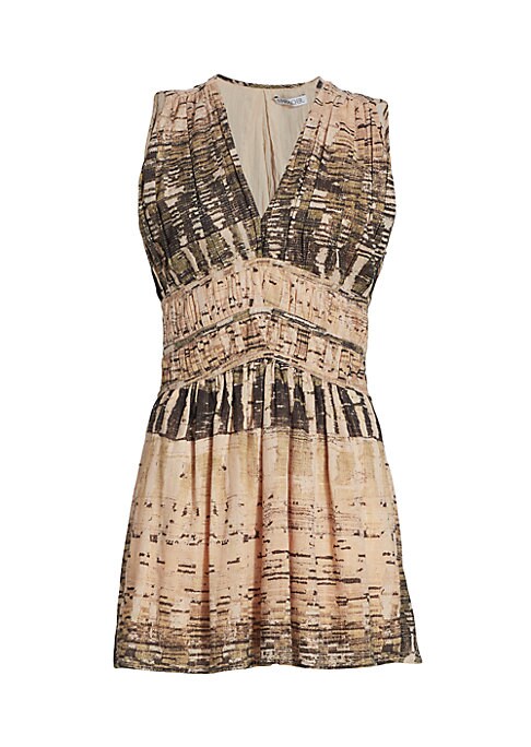 Metallic A-Line Mini Dress