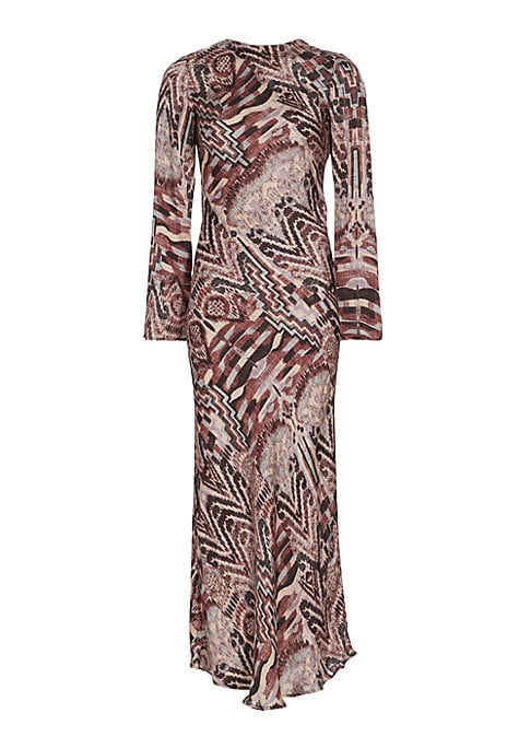 Abstract Print Maxi Dress