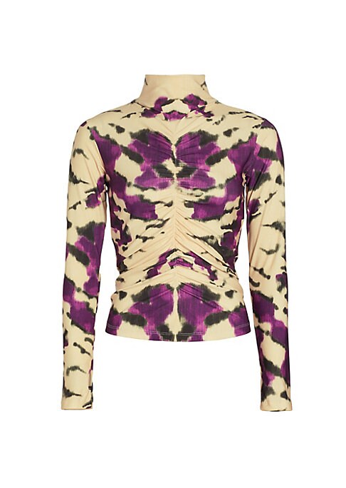 Edgy Tie-Dye Ruched Top
