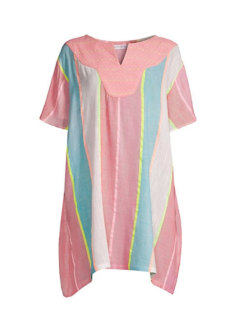 Striped Bib Mini Dress