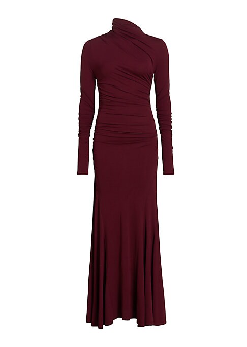 Elegant Pleated Jersey Dress