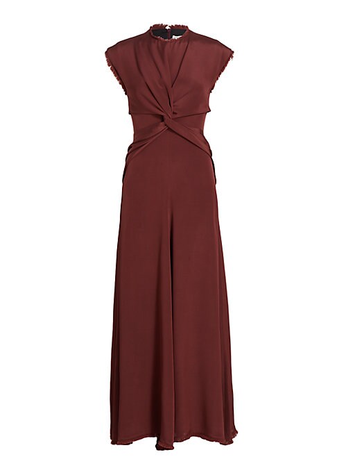 Twisted Fringe Silk Dress