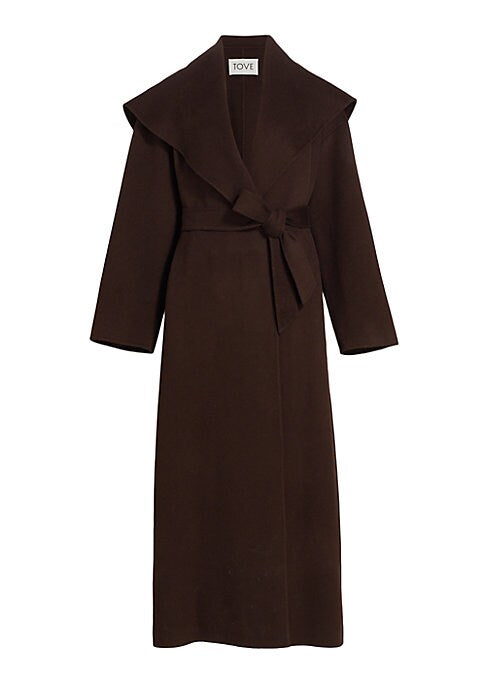 Cape-Back Wool Overcoat