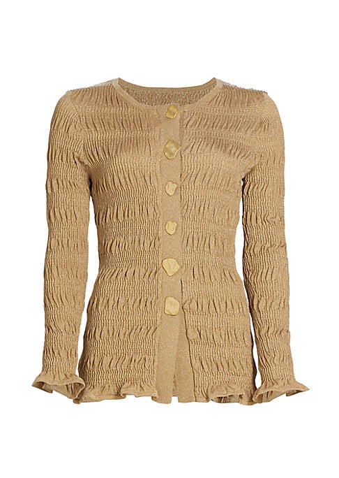Glimmering Ruched Cardigan
