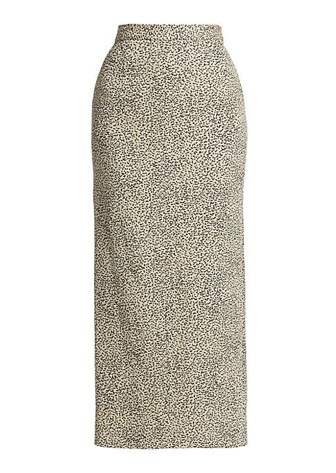 Dot Pattern Midi Skirt