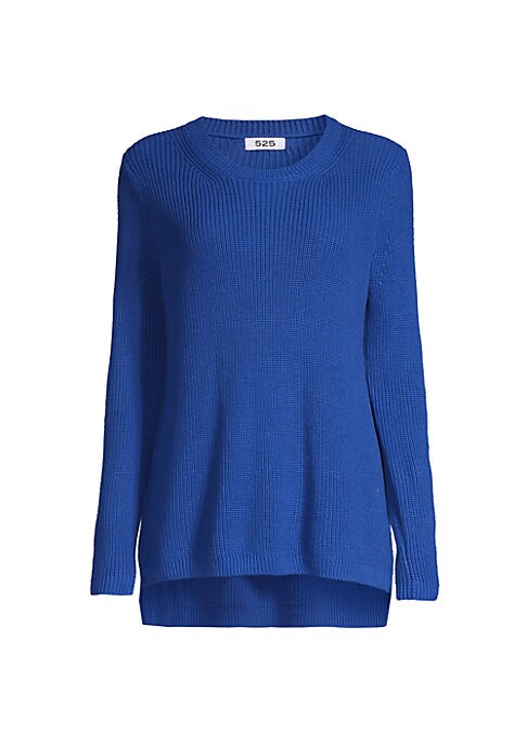 Vented Cotton Crew Sweater