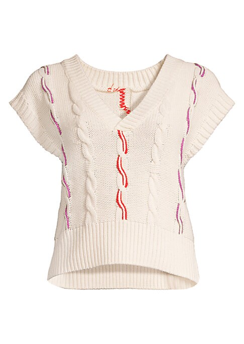 Chunky Knit Colorblock Vest