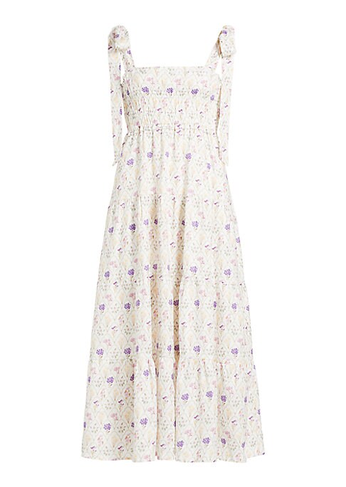 Floral Tie Midi Dress