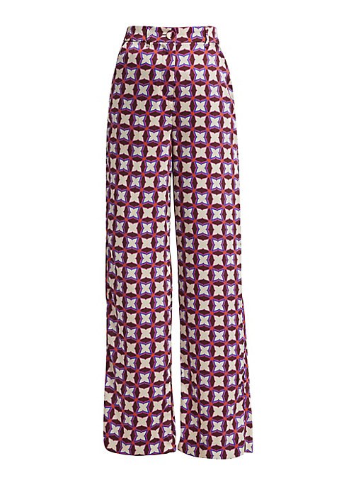 Geometric Twist Wide Trousers