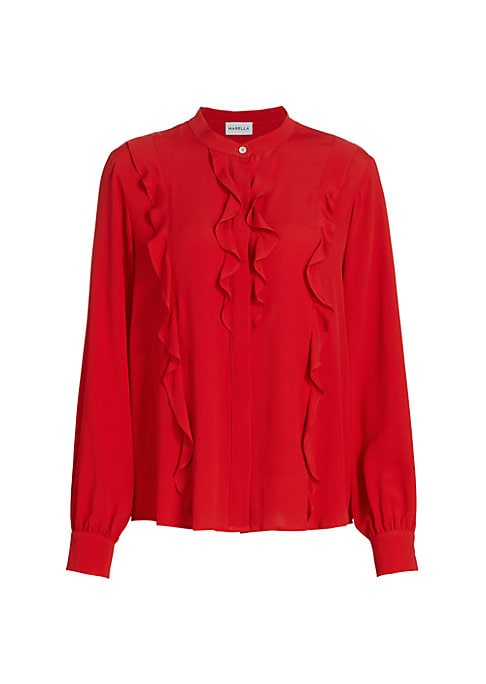 Ruffled Silk Elegance Blouse