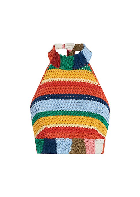 Psychedelic Stripe Crochet Top