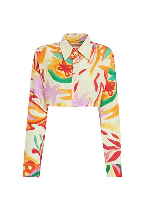 Psychedelic Joy Cropped Shirt