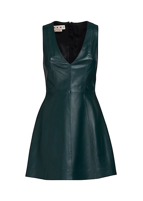 Flared Luxe Leather Dress