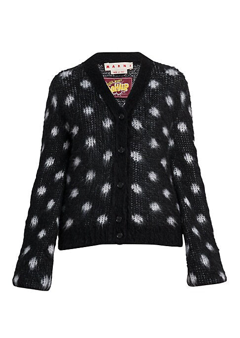 Dotted Mohair Cardigan