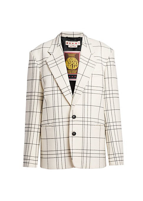 Plaid Wool Chic Blazer