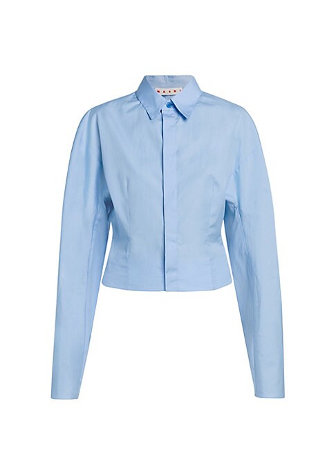 Relaxed Banded Cotton Shirt