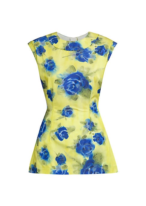Blooming Cap-Sleeve Top