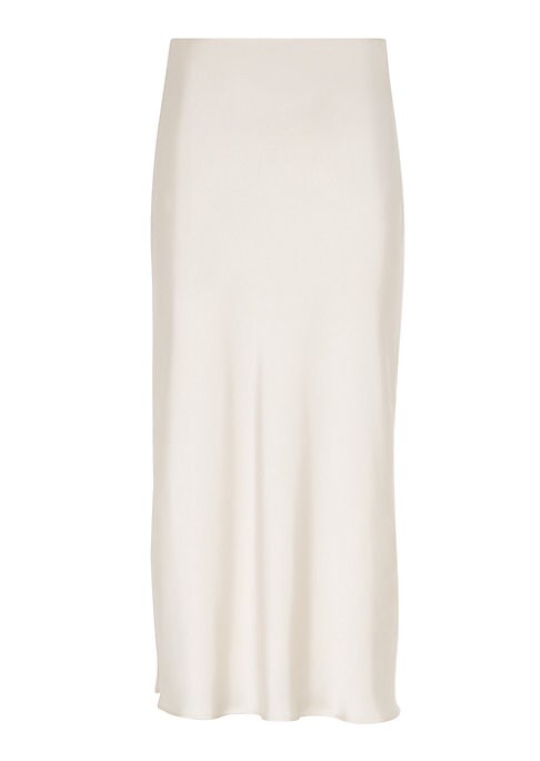 Fluid Satin Pencil Skirt