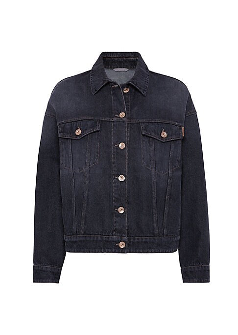 Shiny Tab Classic Denim Jacket