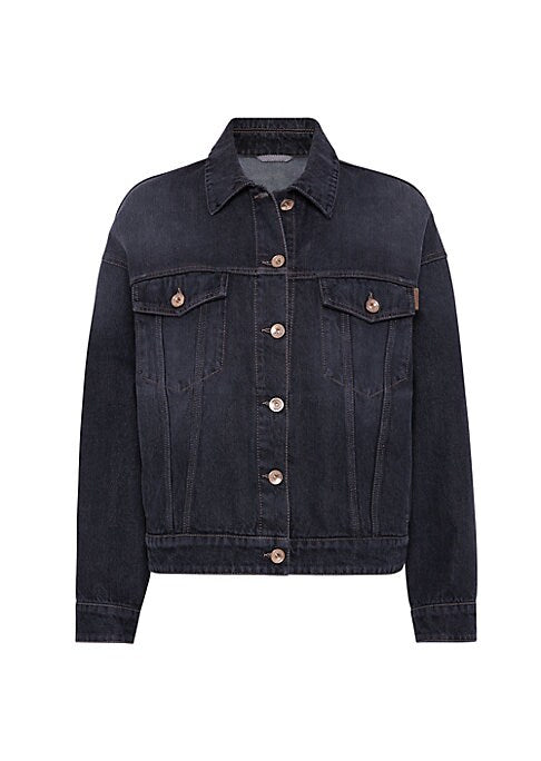 Shiny Tab Classic Denim Jacket