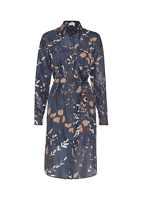 Silk Pongee Shirt Dress