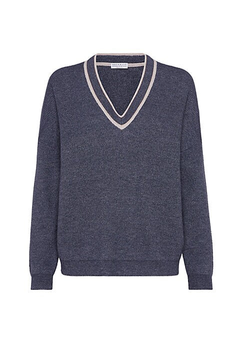 Luxurious Ribbed Knit Sweater