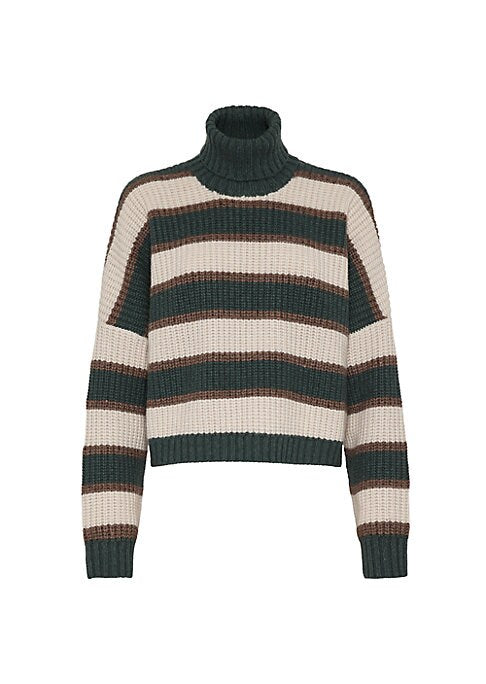 Dazzling Stripes Turtleneck Delight