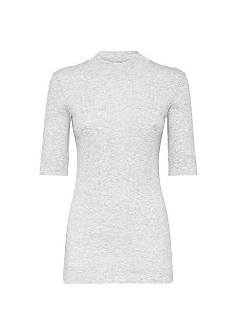 Chic Ribbed Funnel Tee