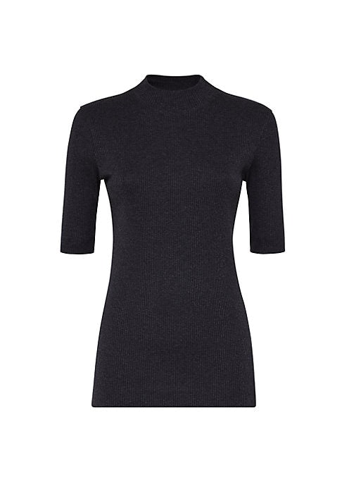 Chic Ribbed Funnel Tee
