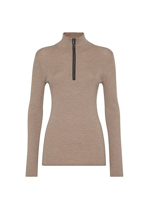Luxurious Knit Half Zip Sweater