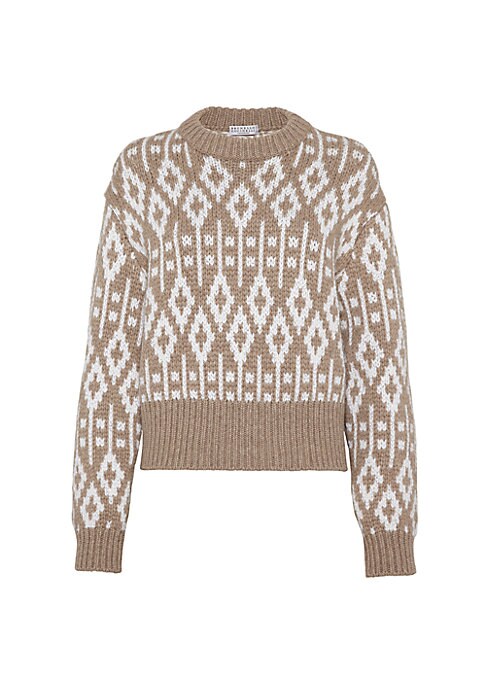 Luxe Jacquard Cashmere Sweater