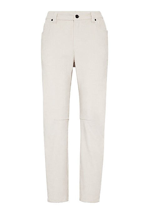 Chic Corduroy Tapered Trousers