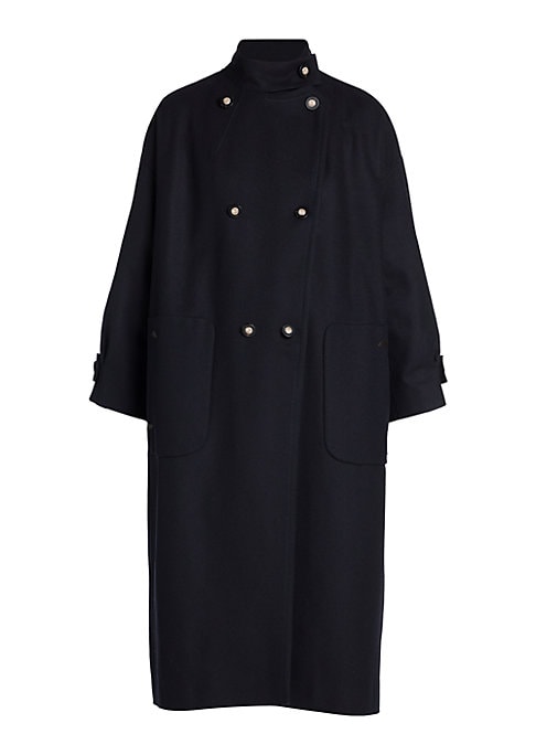 Wool Blend Trench Coat