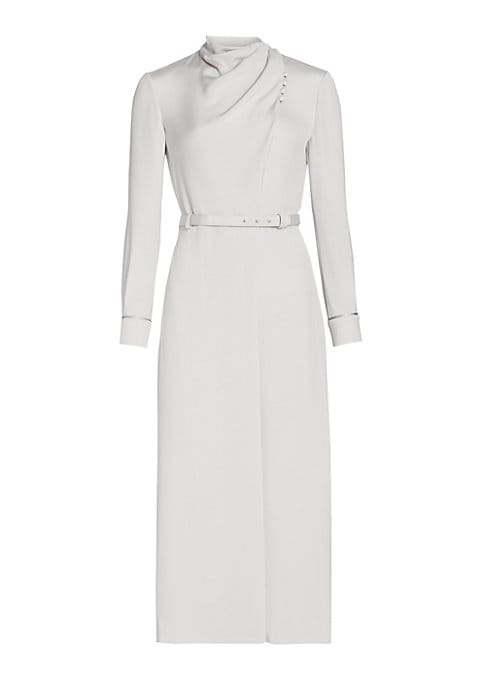 Elegant Draped Silk Dress