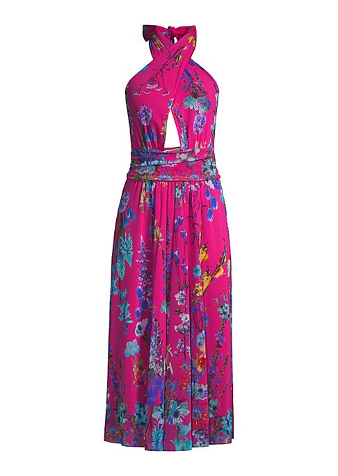 Floral Halter Midi Dress