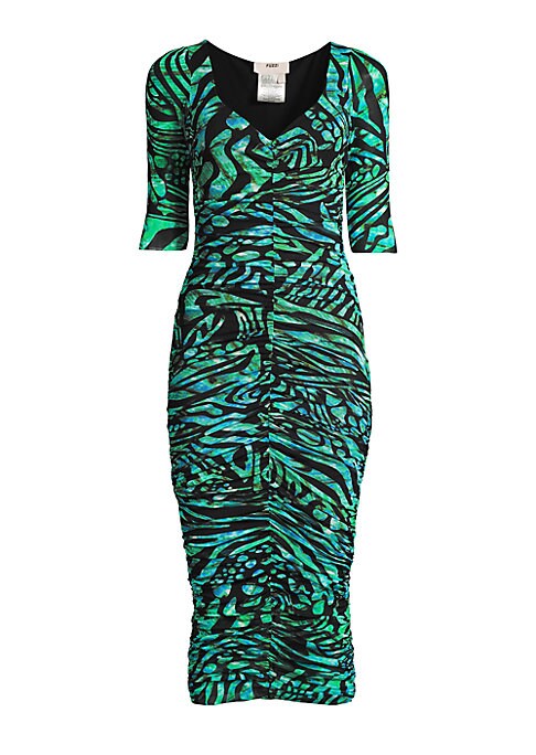 Ruched Elegance Midi Dress