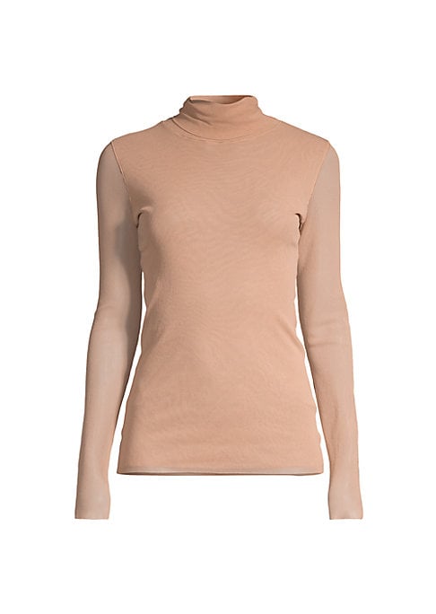 Draped Turtleneck Elegance