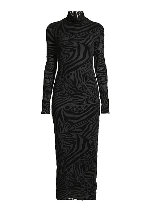 Velvet Elegance Midi Dress