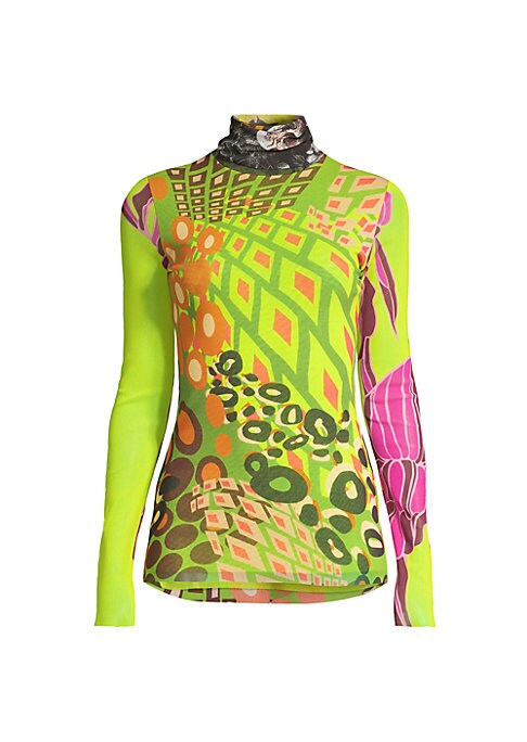 Eclectic Print Turtleneck