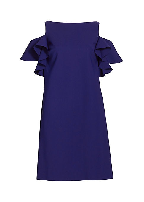Ruffled Cold-Shoulder Dress