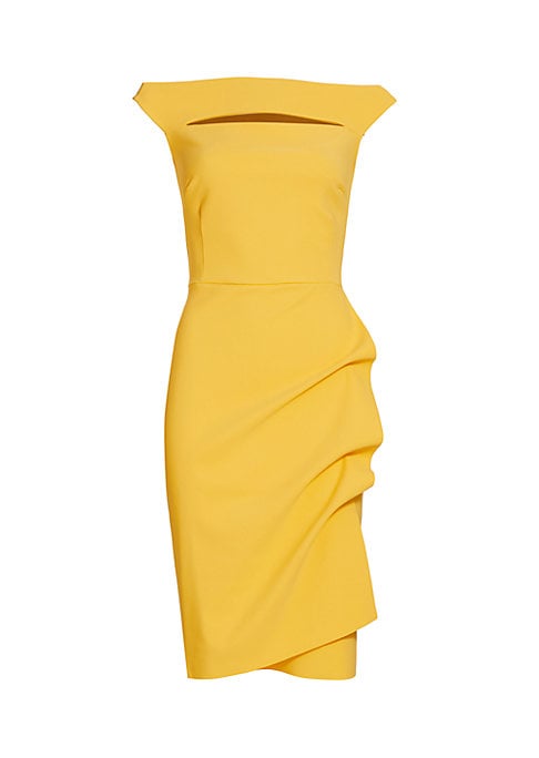 Sculptural Keyhole Sheath Dress