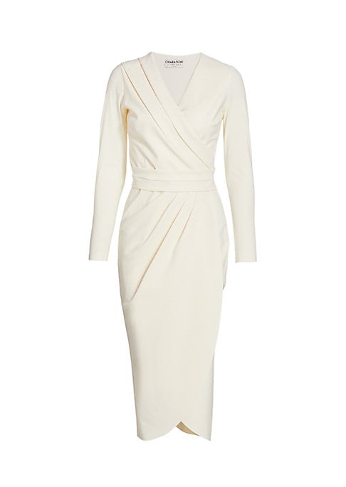Elegant Wrap Midi Dress